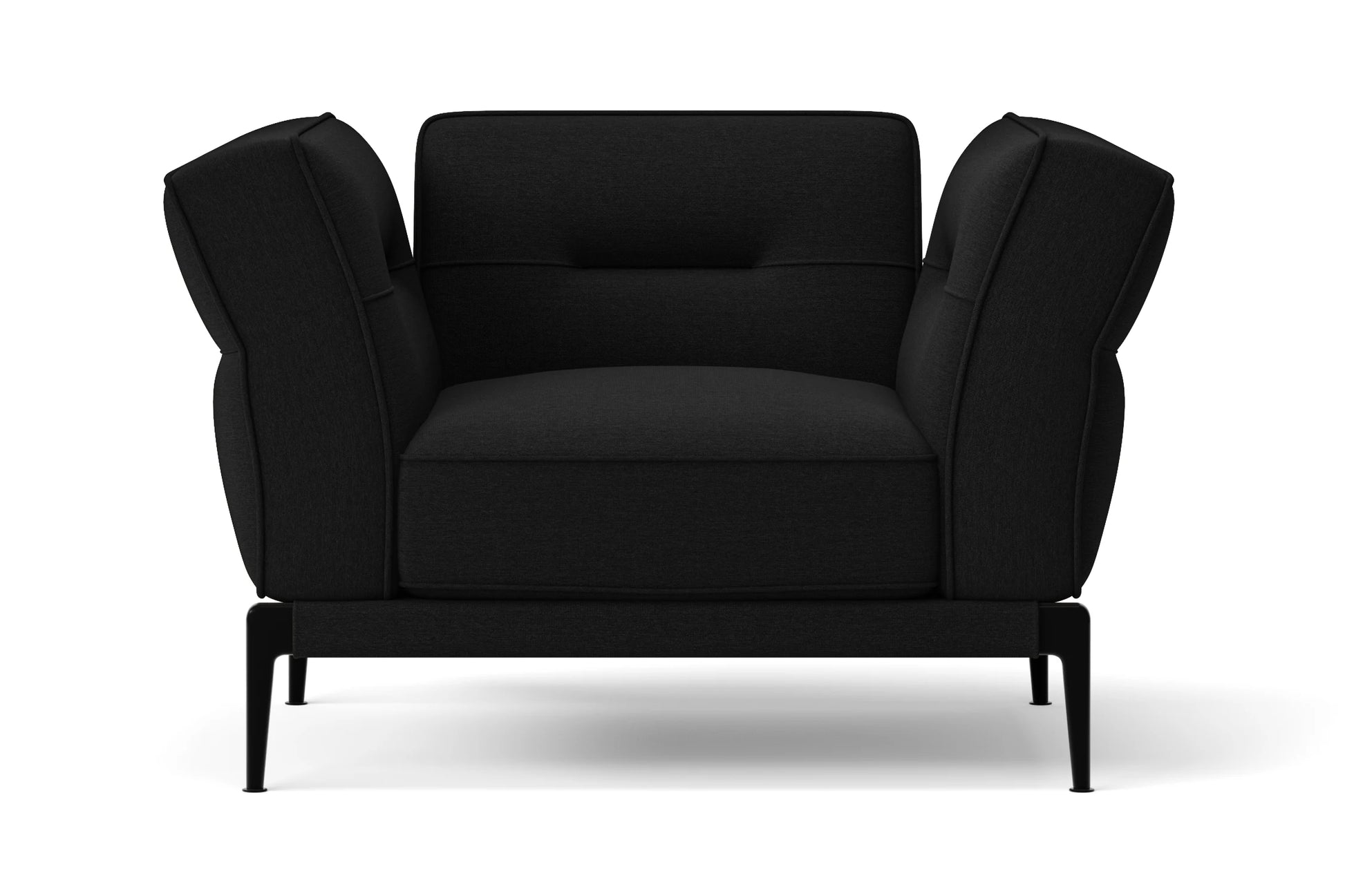 Acerra Armchair Black Linen Fabric