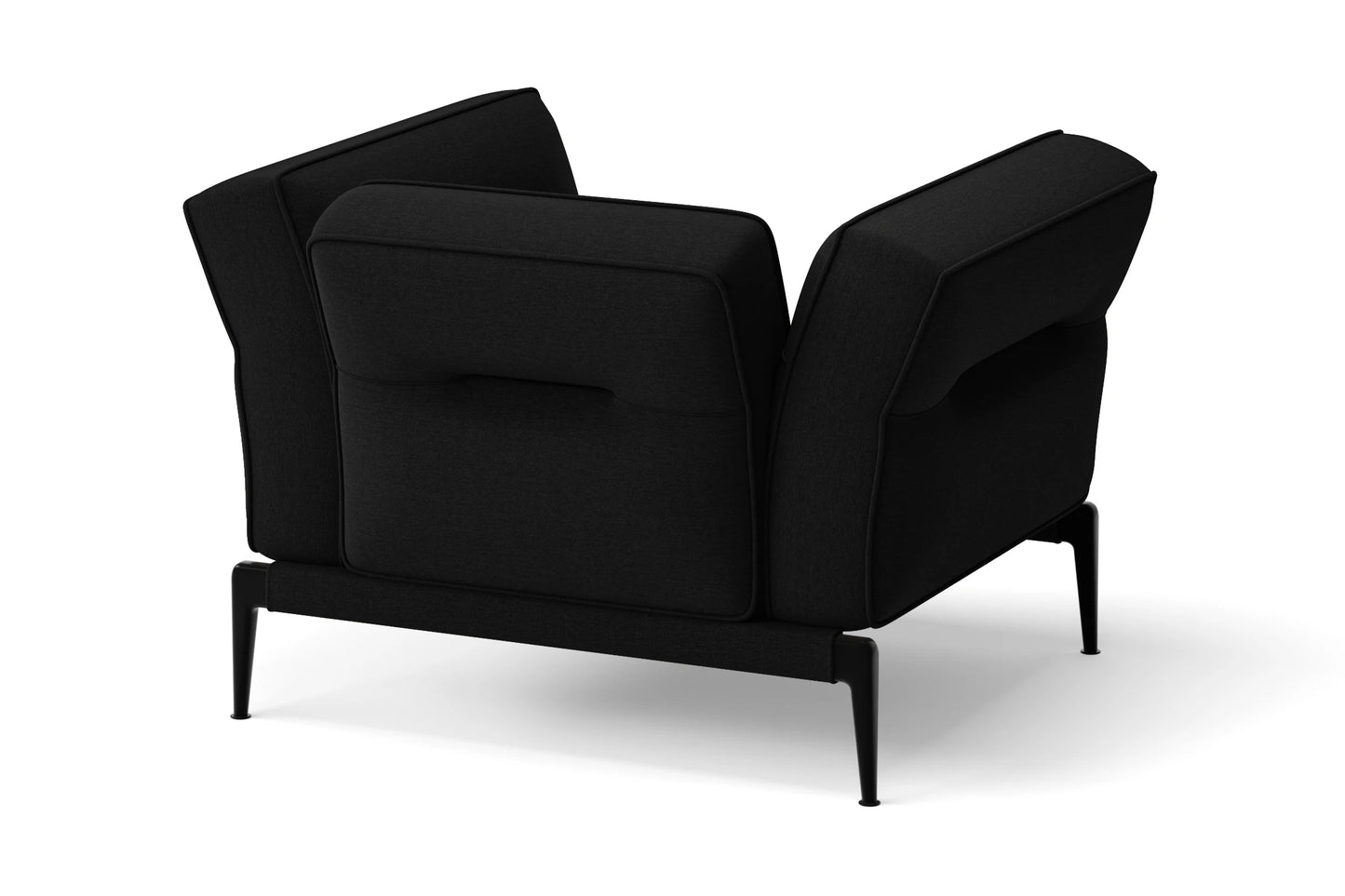 Acerra Armchair Black Linen Fabric