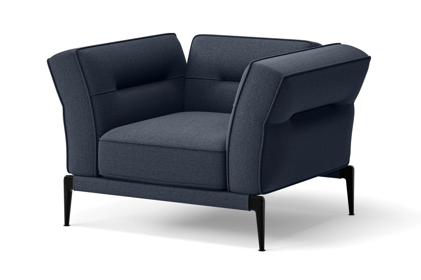 Acerra Armchair Dark Blue Linen Fabric