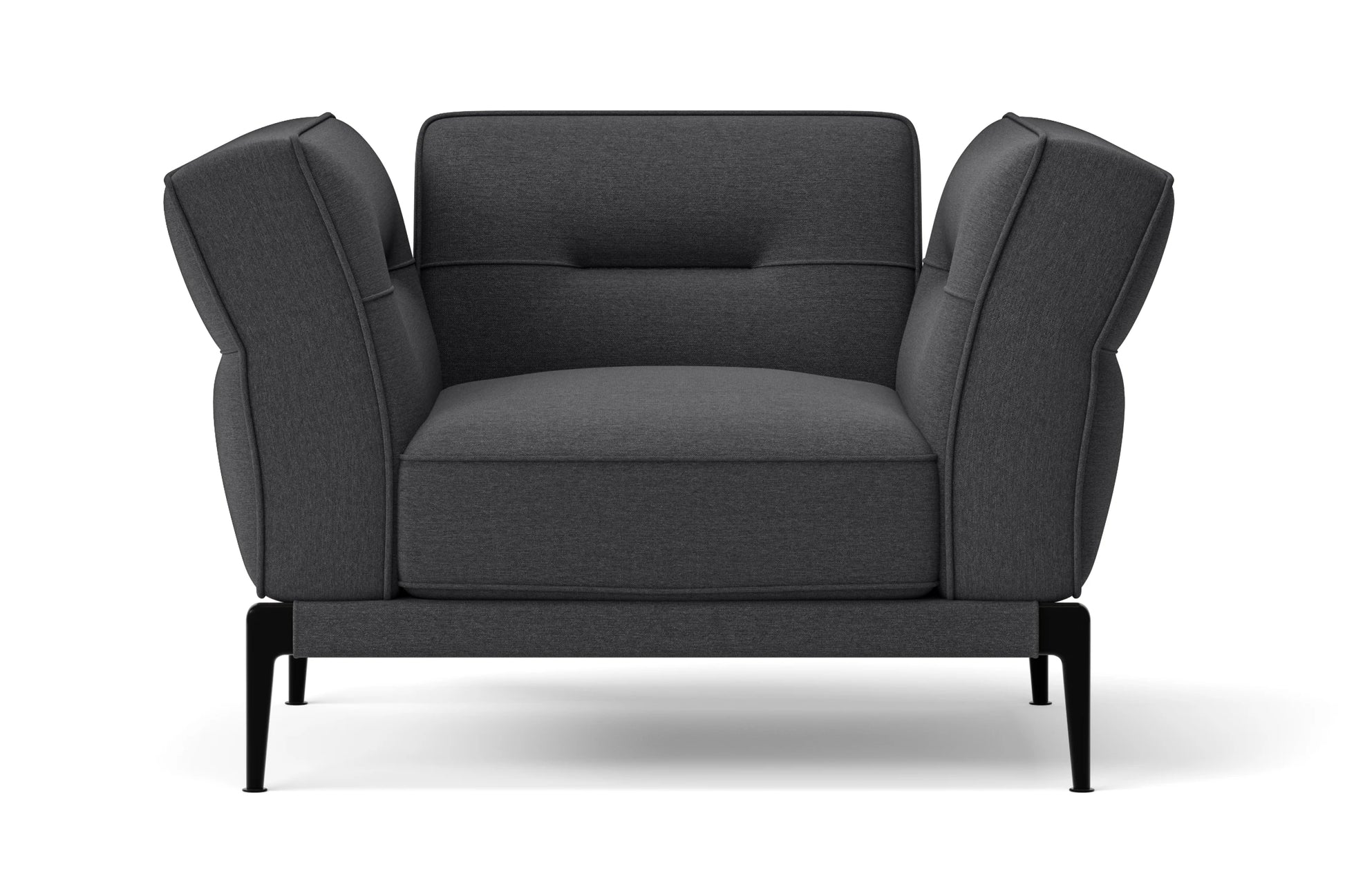 Acerra Armchair Dark Grey Linen Fabric