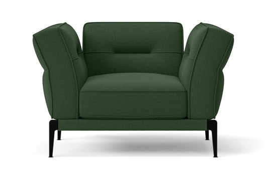 Acerra Armchair Forest Green Linen Fabric