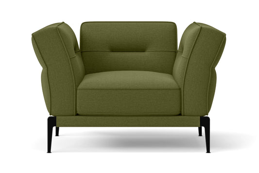 Acerra Armchair Olive Linen Fabric