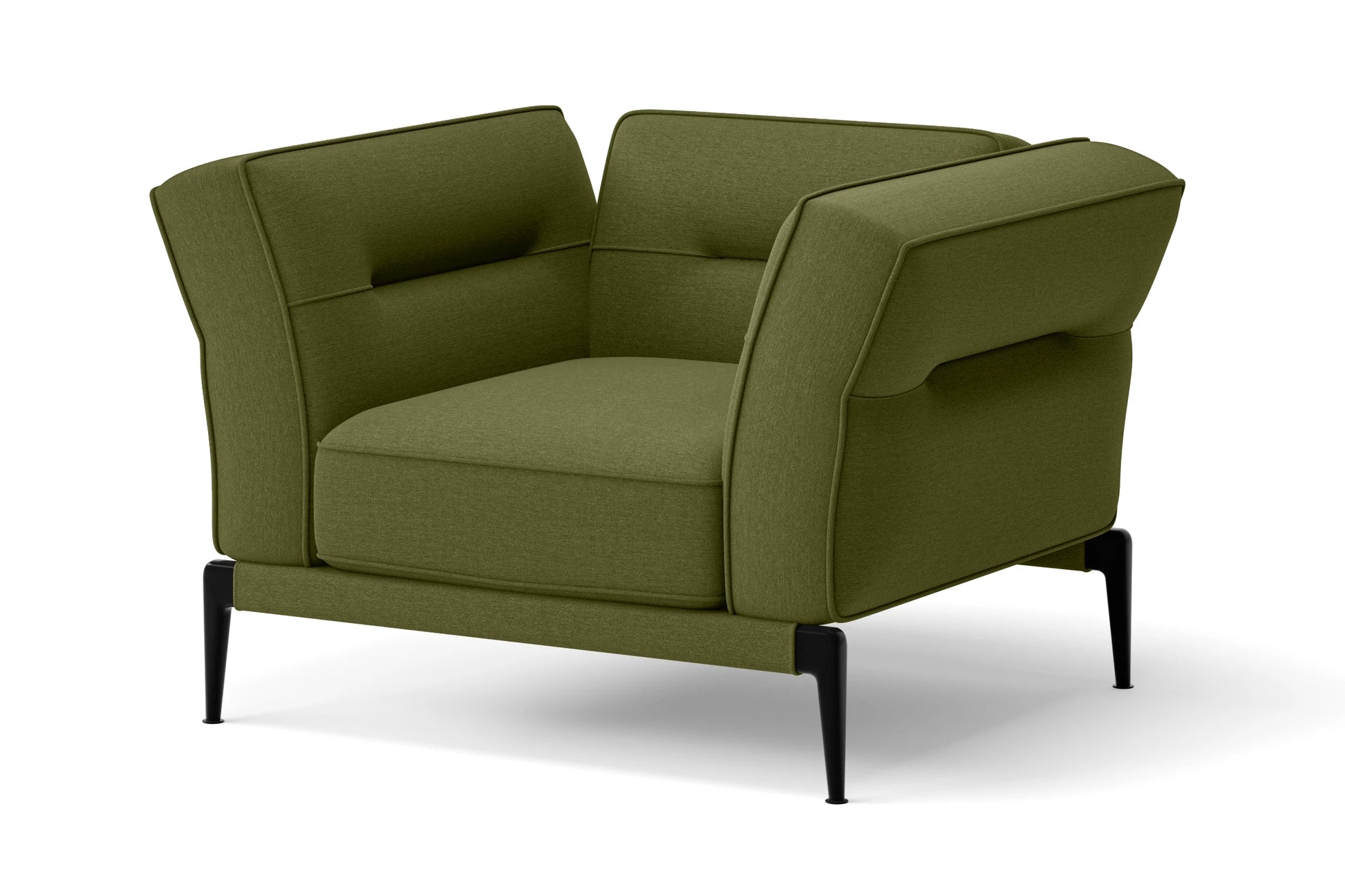 Acerra Armchair Olive Linen Fabric