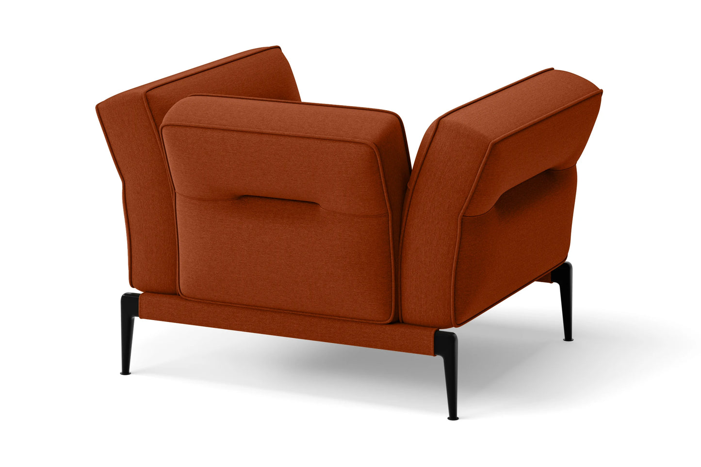 Acerra Armchair Orange Linen Fabric