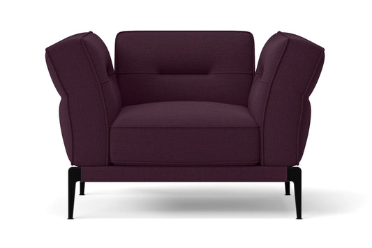 Acerra Armchair Purple Linen Fabric