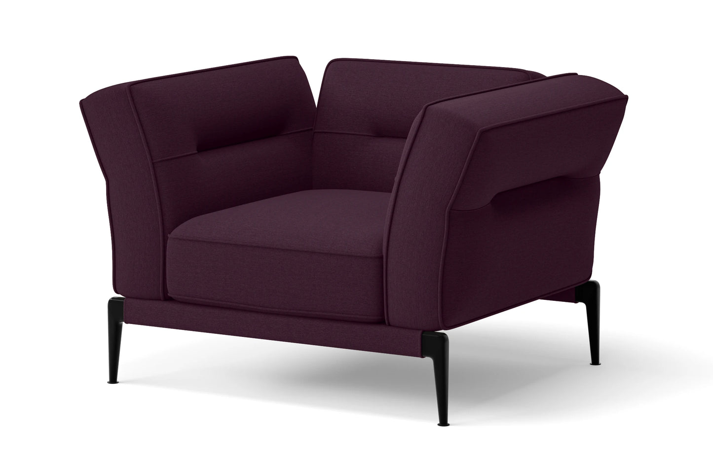 Acerra Armchair Purple Linen Fabric