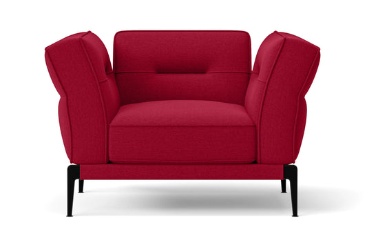 Acerra Armchair Red Linen Fabric