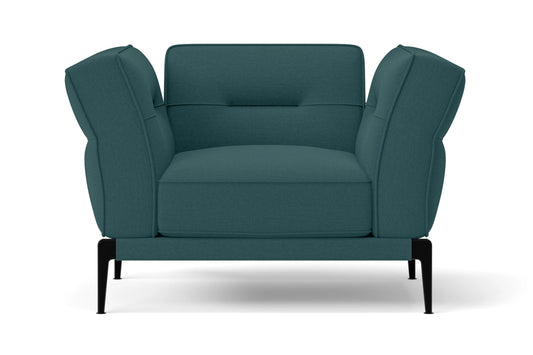 Acerra Armchair Teal Linen Fabric