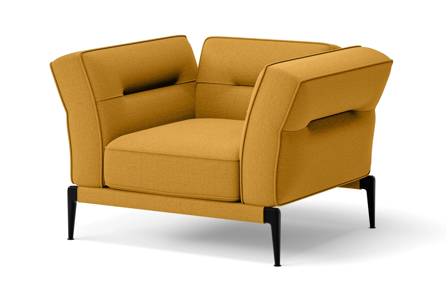 Acerra Armchair Yellow Linen Fabric