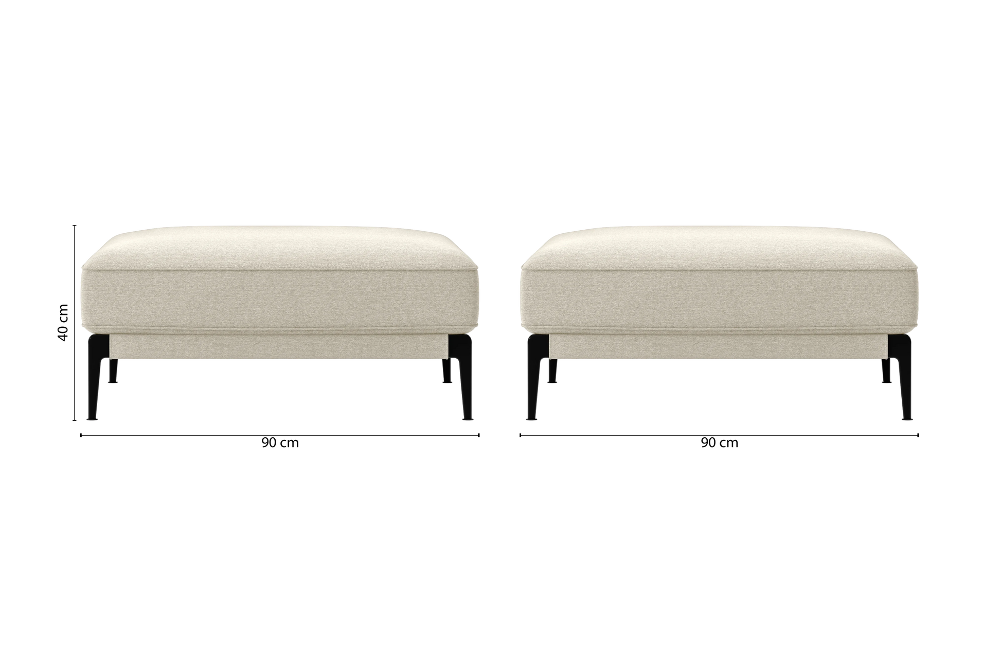 Acerra Ottoman Cream Linen Fabric