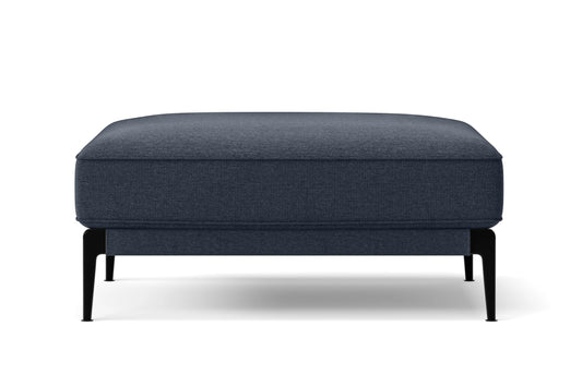 Acerra Ottoman Dark Blue Linen Fabric