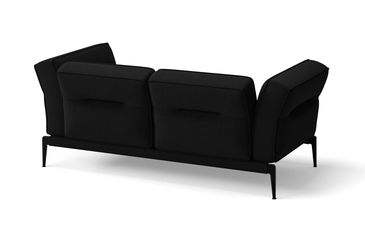 Acerra 2 Seater Sofa Black Linen Fabric