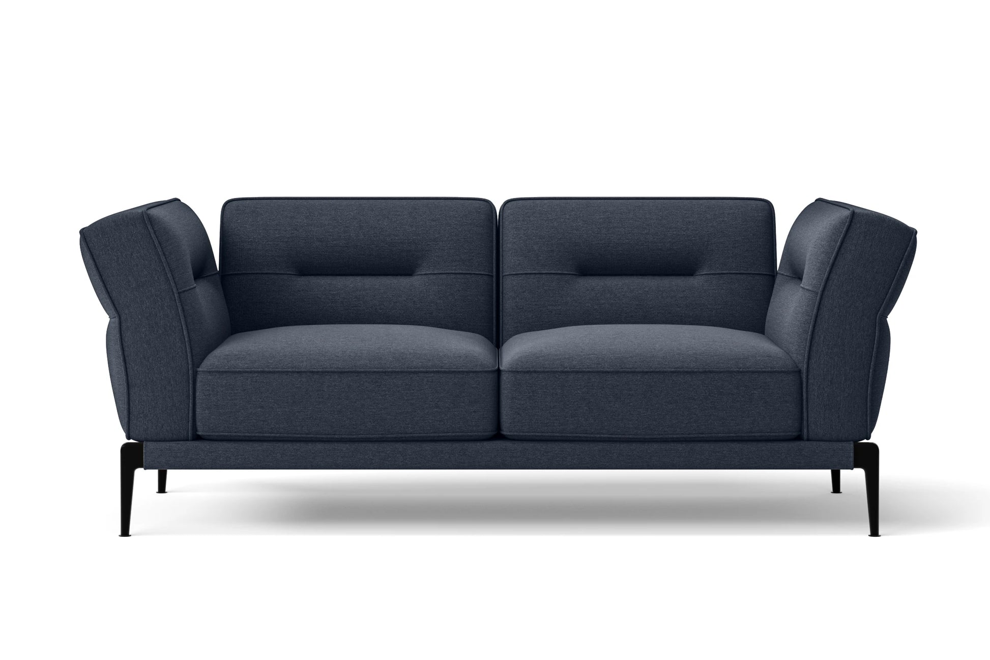 Acerra 2 Seater Sofa Dark Blue Linen Fabric