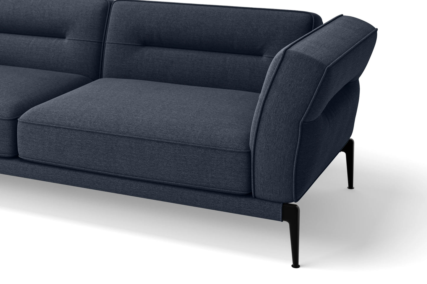 Acerra 2 Seater Sofa Dark Blue Linen Fabric