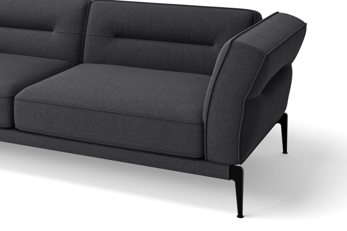 Acerra 2 Seater Sofa Dark Grey Linen Fabric