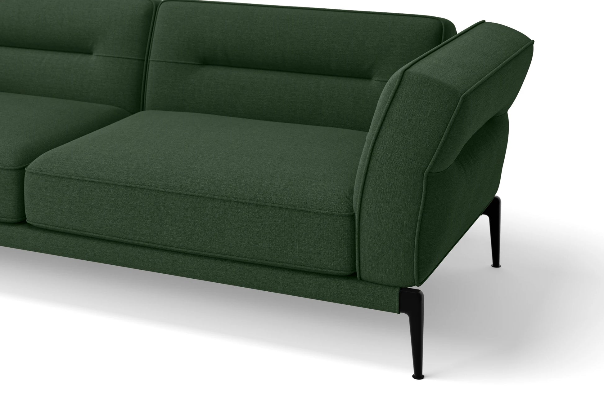 Acerra 2 Seater Sofa Forest Green Linen Fabric