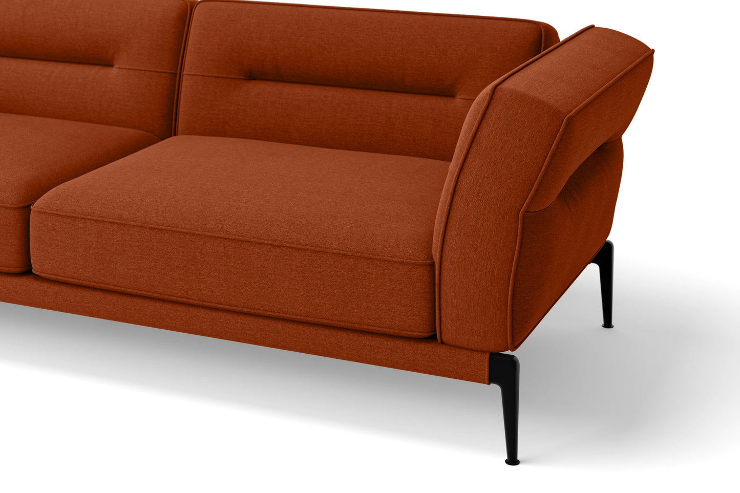 Acerra 2 Seater Sofa Orange Linen Fabric