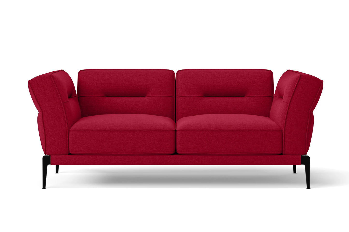 Acerra 2 Seater Sofa Red Linen Fabric