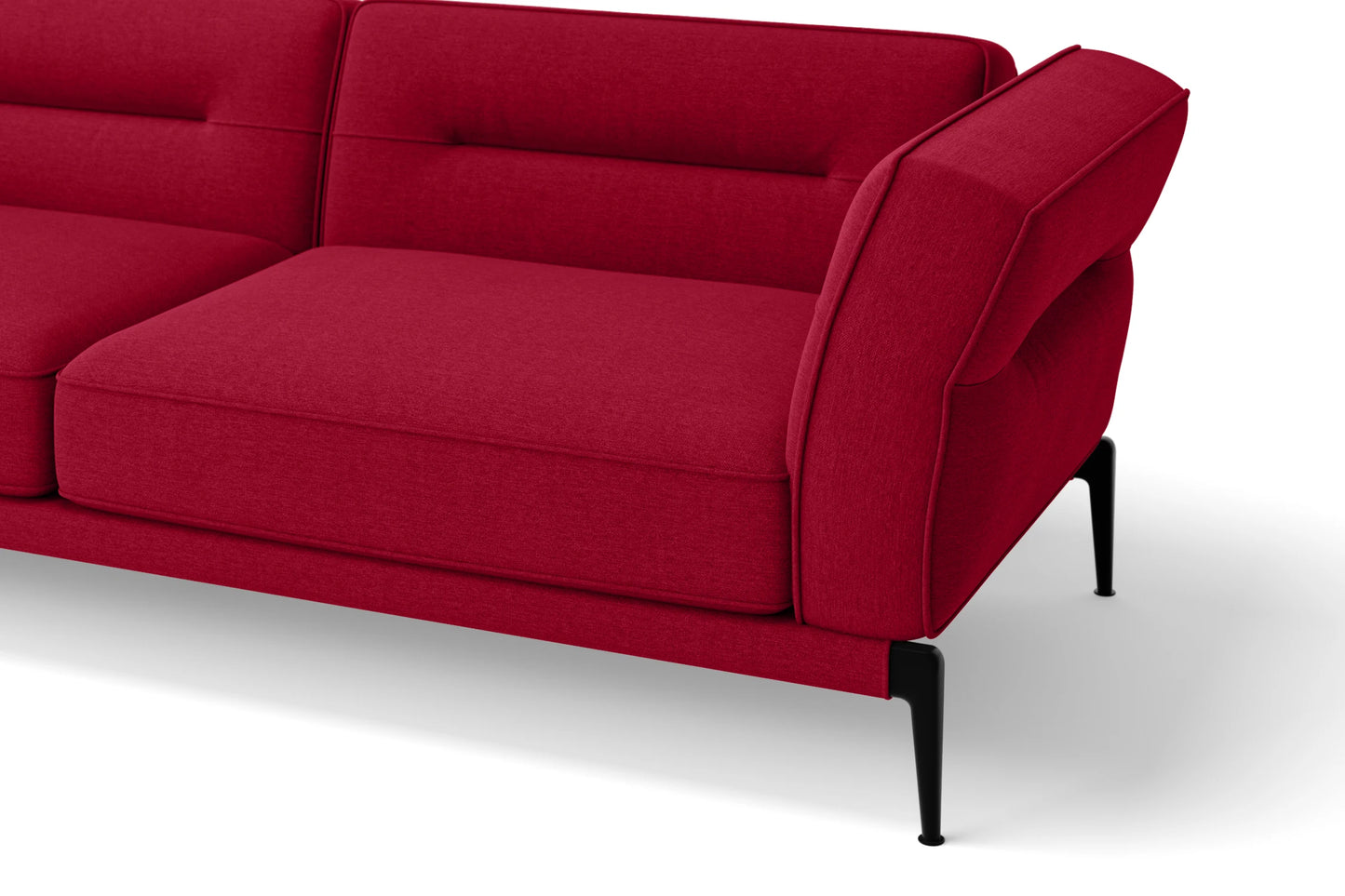 Acerra 2 Seater Sofa Red Linen Fabric