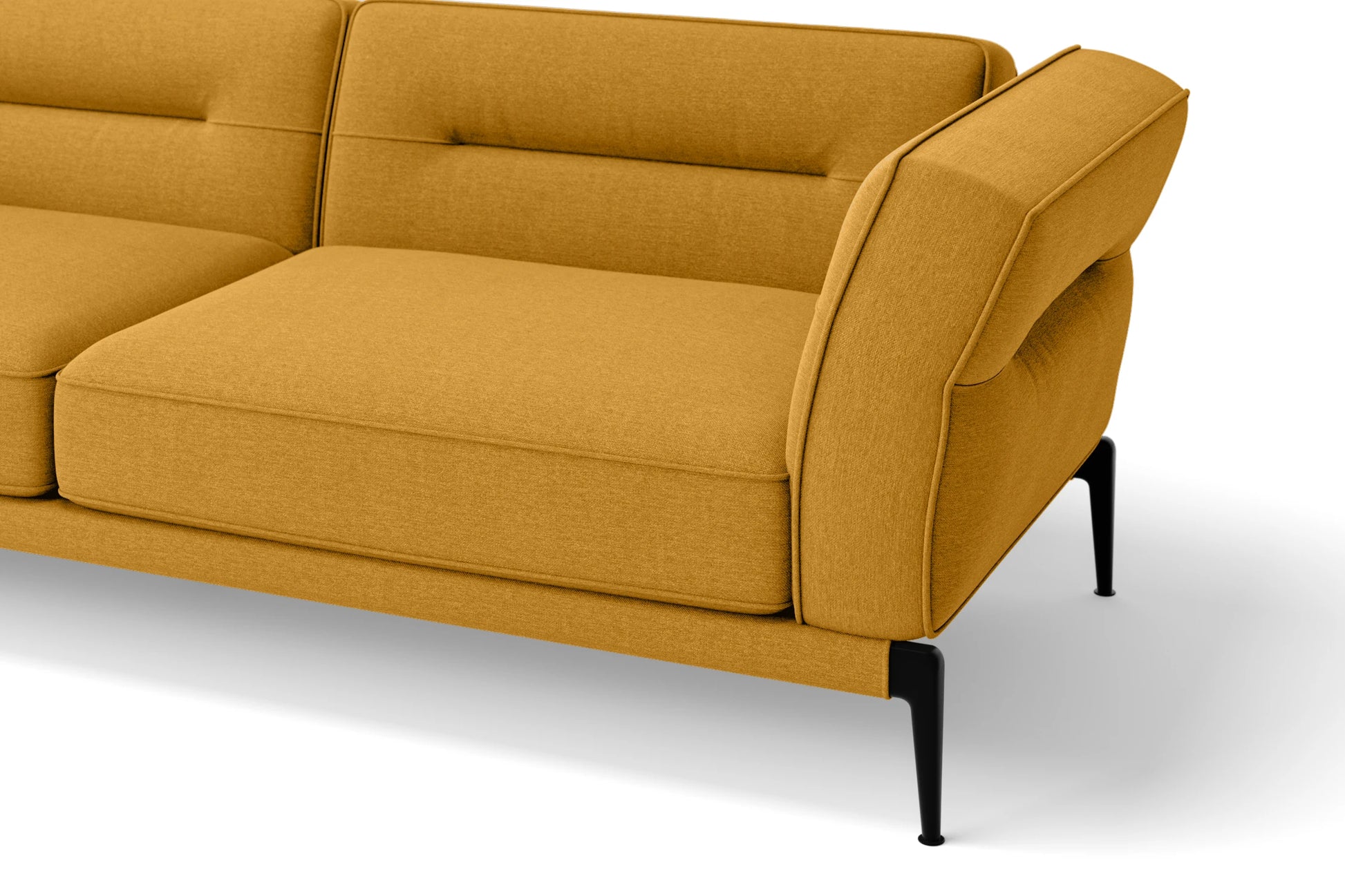 Acerra 2 Seater Sofa Yellow Linen Fabric