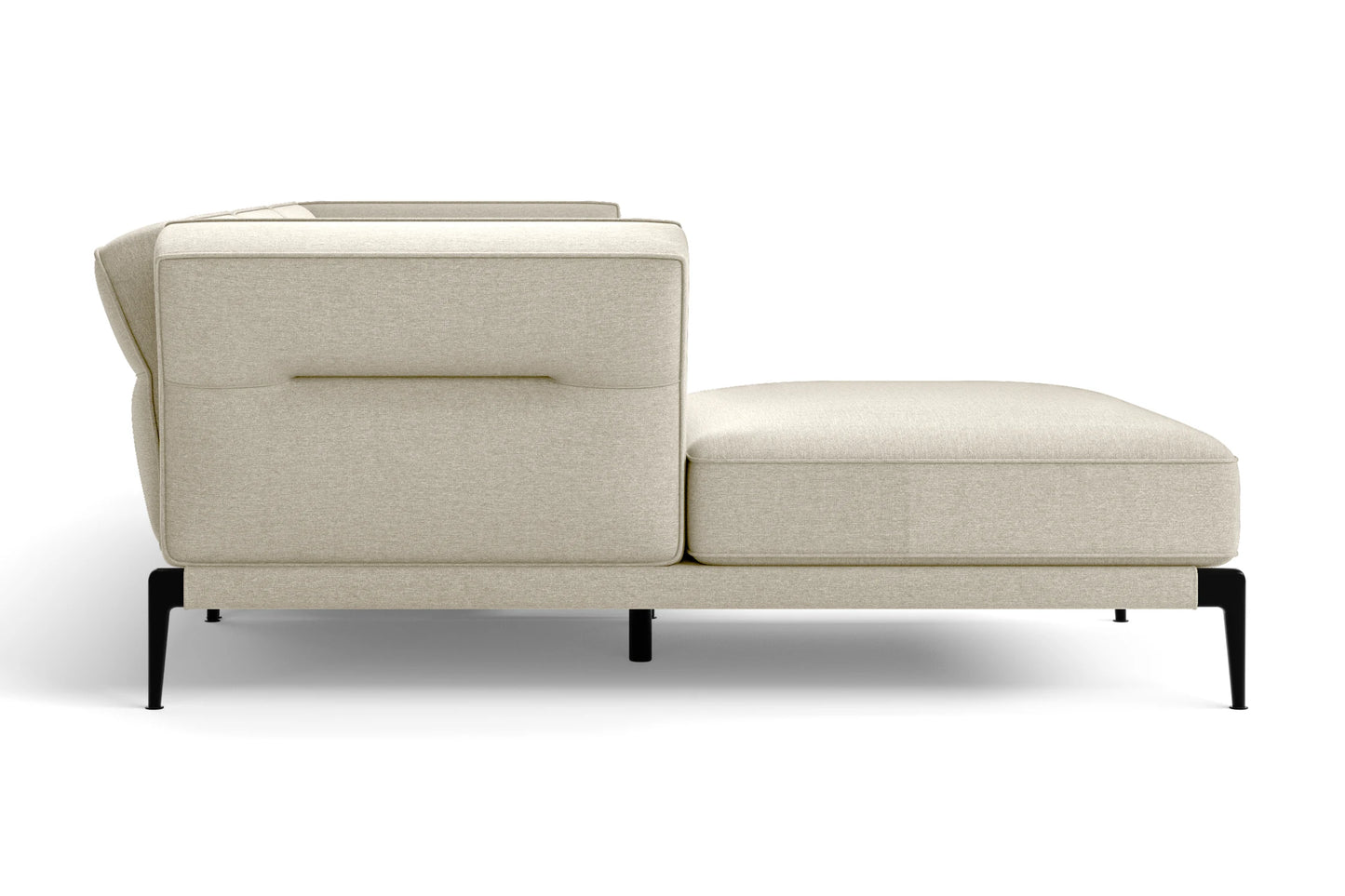 Acerra 3 Seater Left Hand Facing Chaise Lounge Corner Sofa Cream Linen Fabric