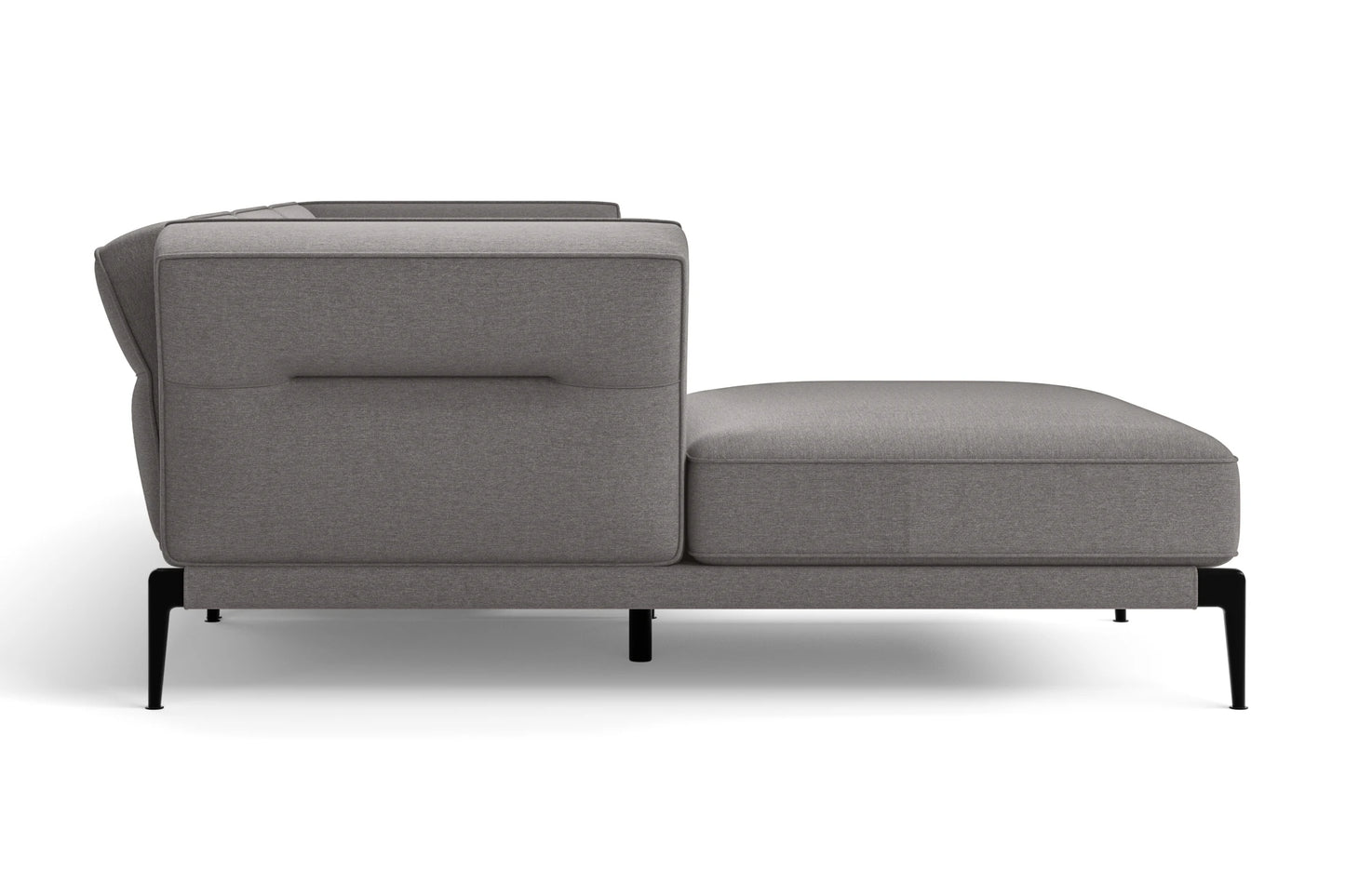 Acerra 3 Seater Left Hand Facing Chaise Lounge Corner Sofa Grey Linen Fabric