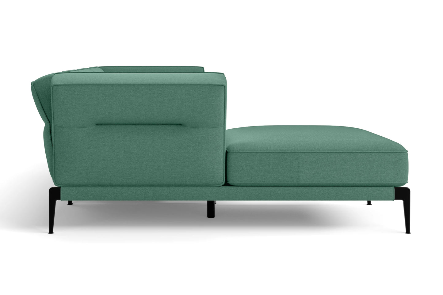 Acerra 3 Seater Left Hand Facing Chaise Lounge Corner Sofa Mint Green Linen Fabric