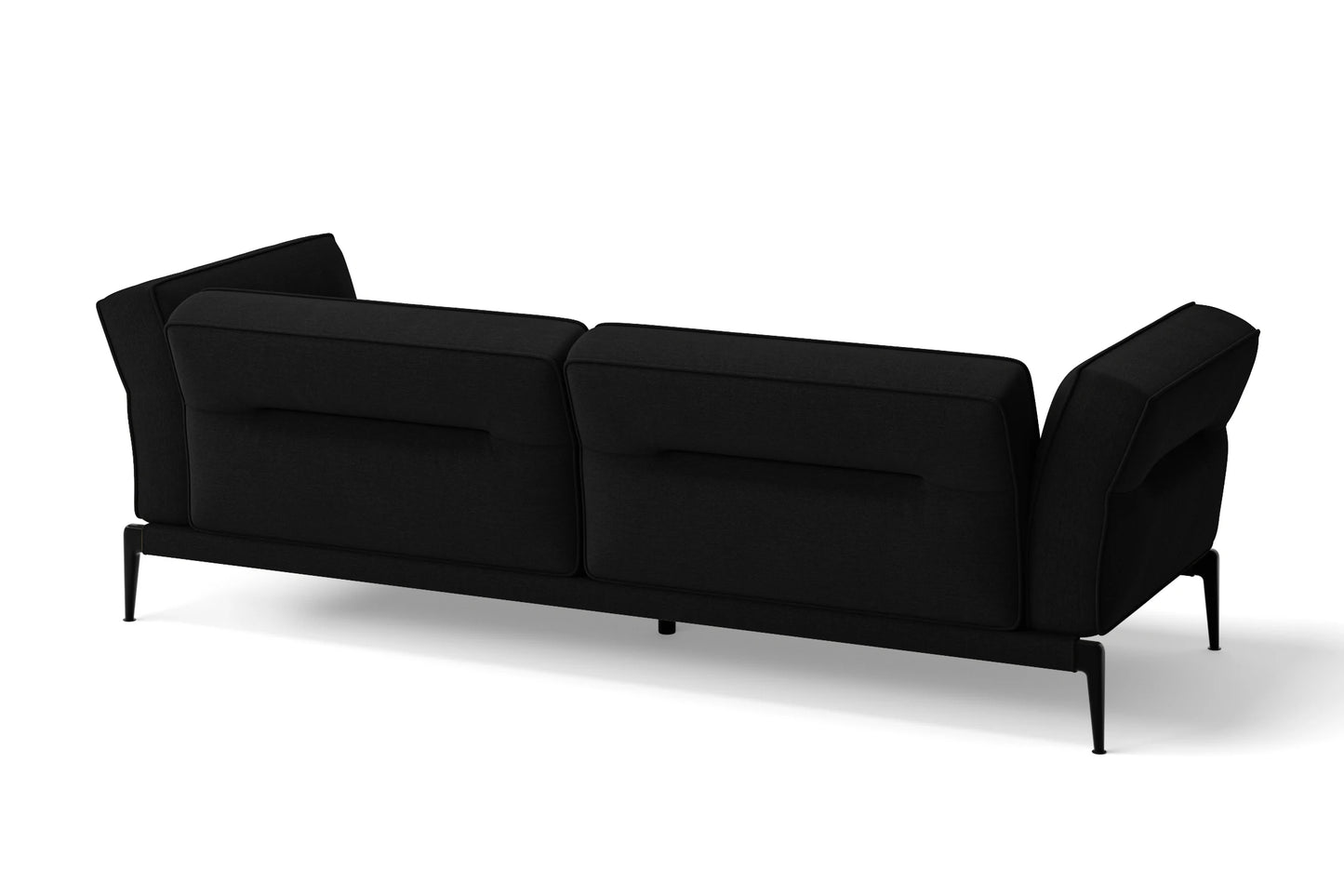 Acerra 3 Seater Sofa Black Linen Fabric