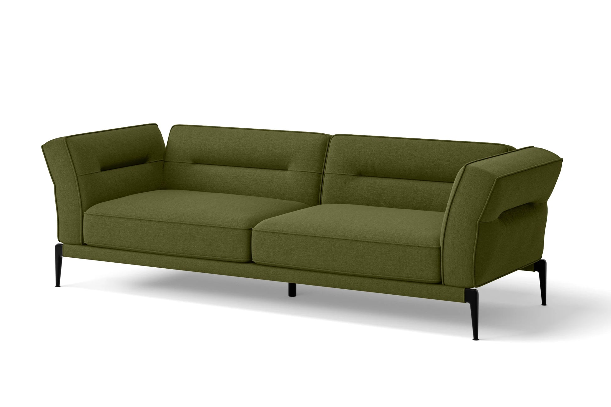 Acerra 3 Seater Sofa Olive Linen Fabric