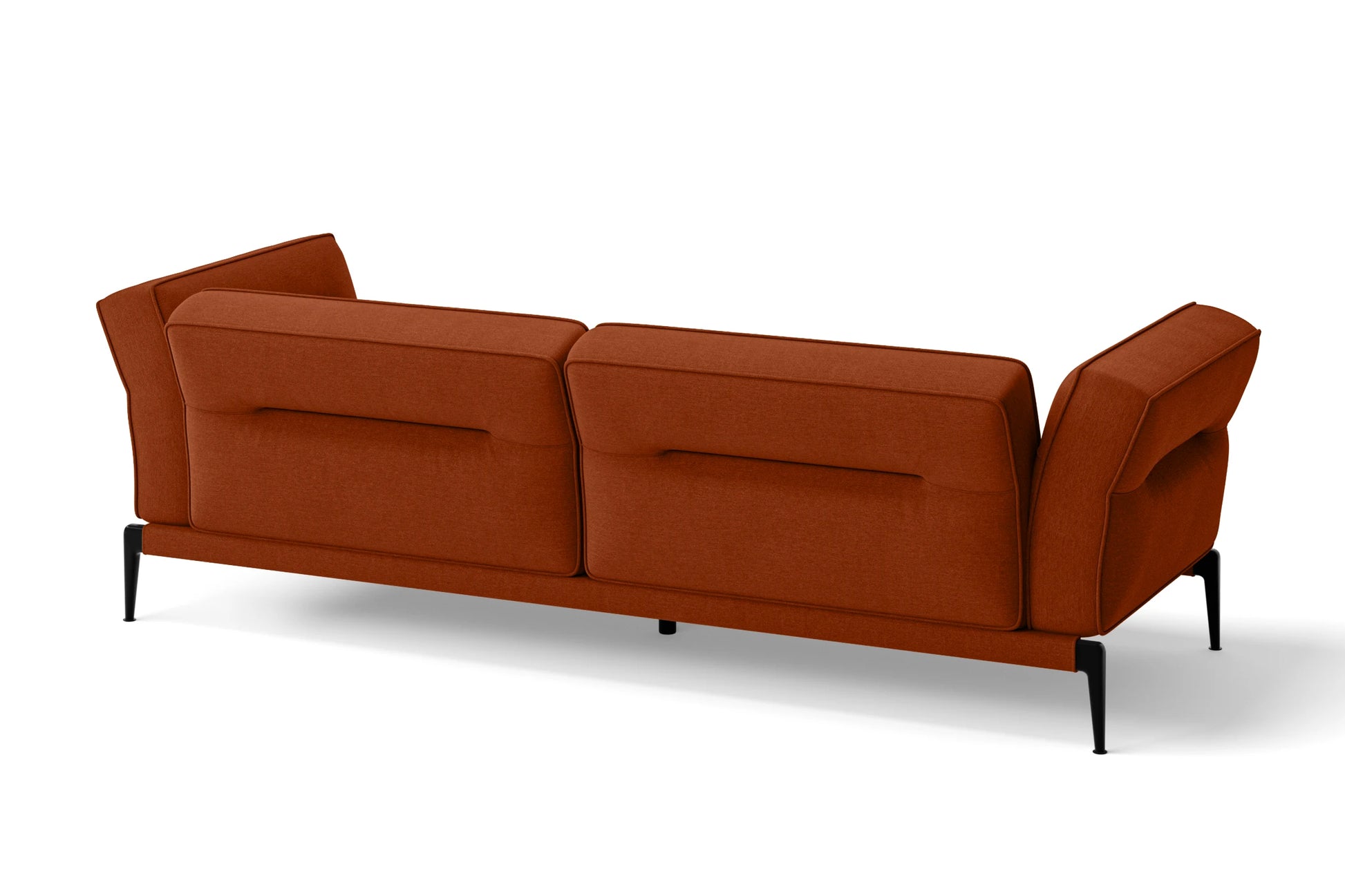 Acerra 3 Seater Sofa Orange Linen Fabric