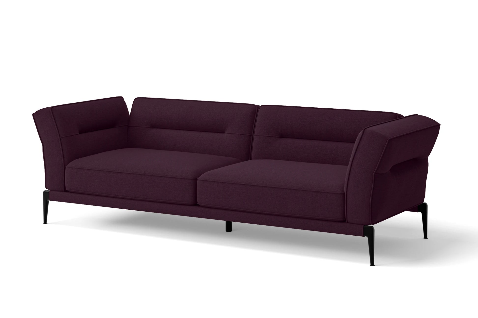 Acerra 3 Seater Sofa Purple Linen Fabric