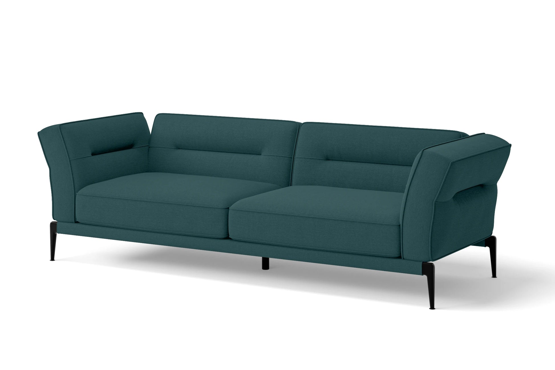 Acerra 3 Seater Sofa Teal Linen Fabric