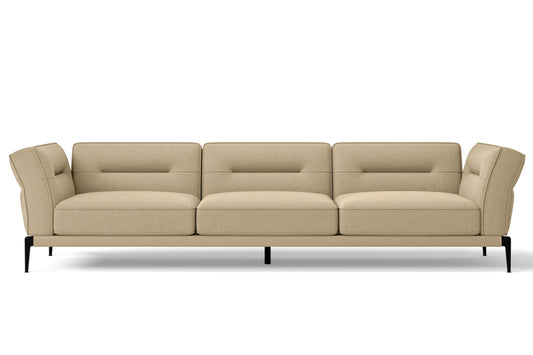 Acerra 4 Seater Sofa Beige Linen Fabric