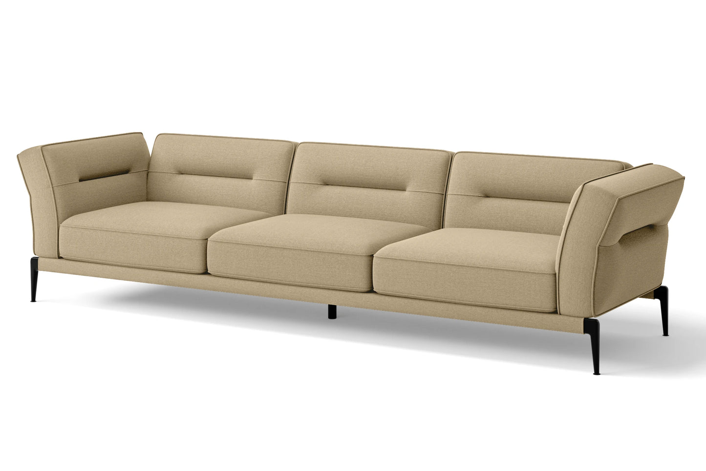 Acerra 4 Seater Sofa Beige Linen Fabric