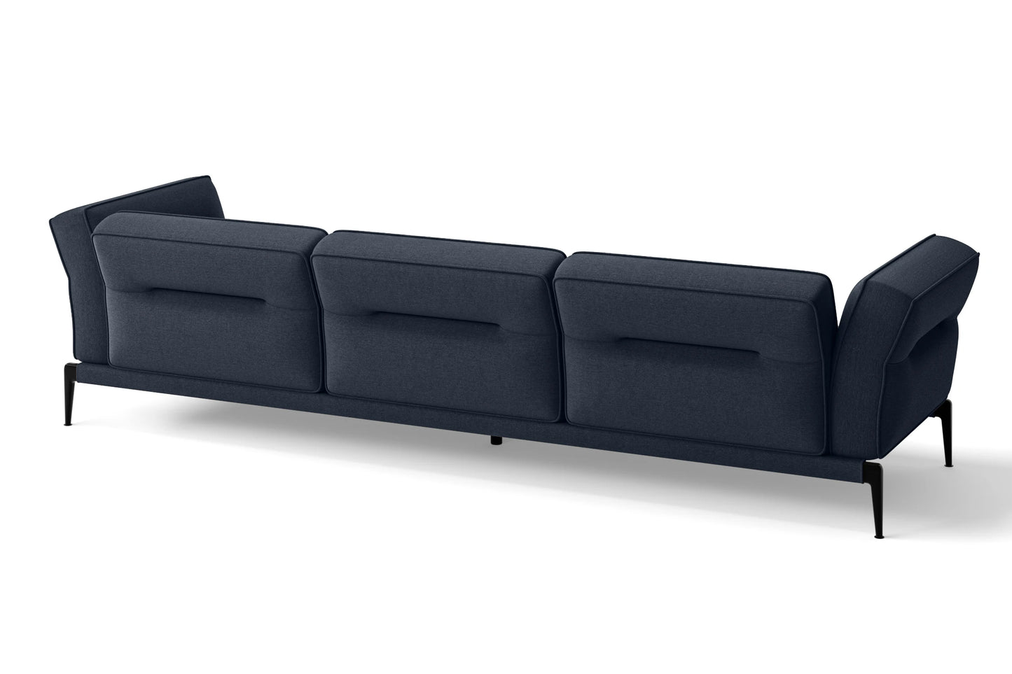 Acerra 4 Seater Sofa Dark Blue Linen Fabric