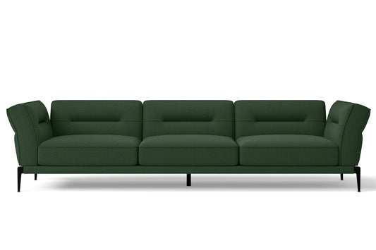 Acerra 4 Seater Sofa Forest Green Linen Fabric