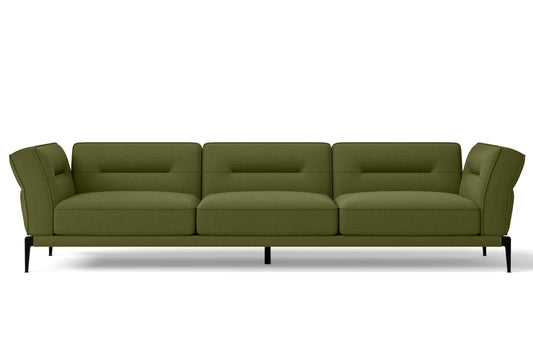 Acerra 4 Seater Sofa Olive Linen Fabric