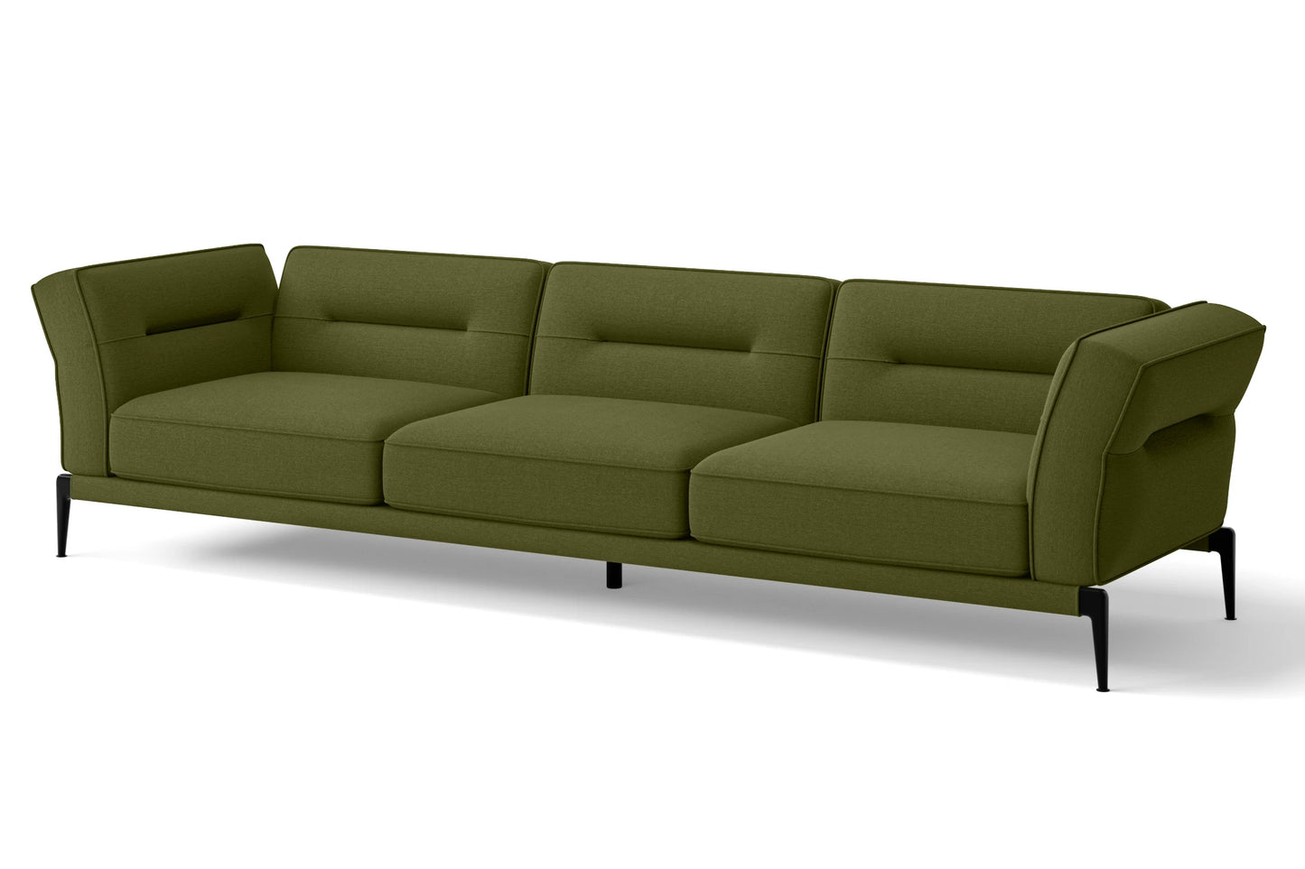 Acerra 4 Seater Sofa Olive Linen Fabric