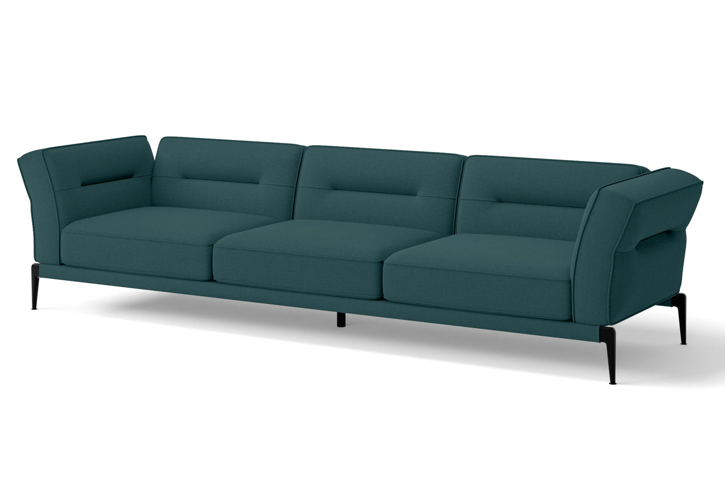 Acerra 4 Seater Sofa Teal Linen Fabric