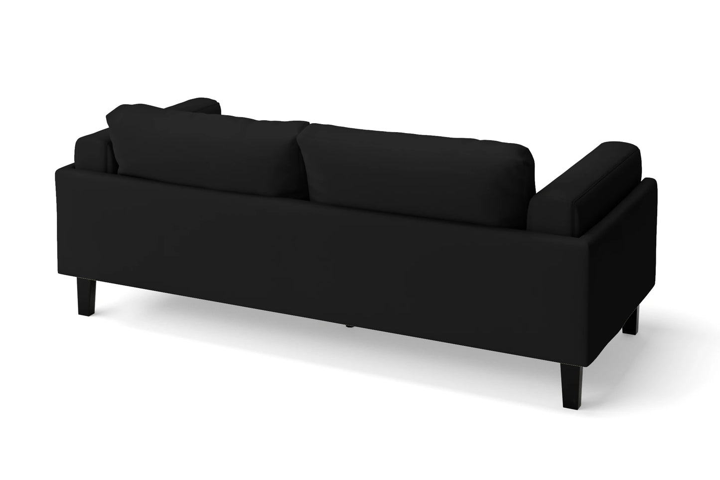 Alseno 3 Seater Sofa Black Leather