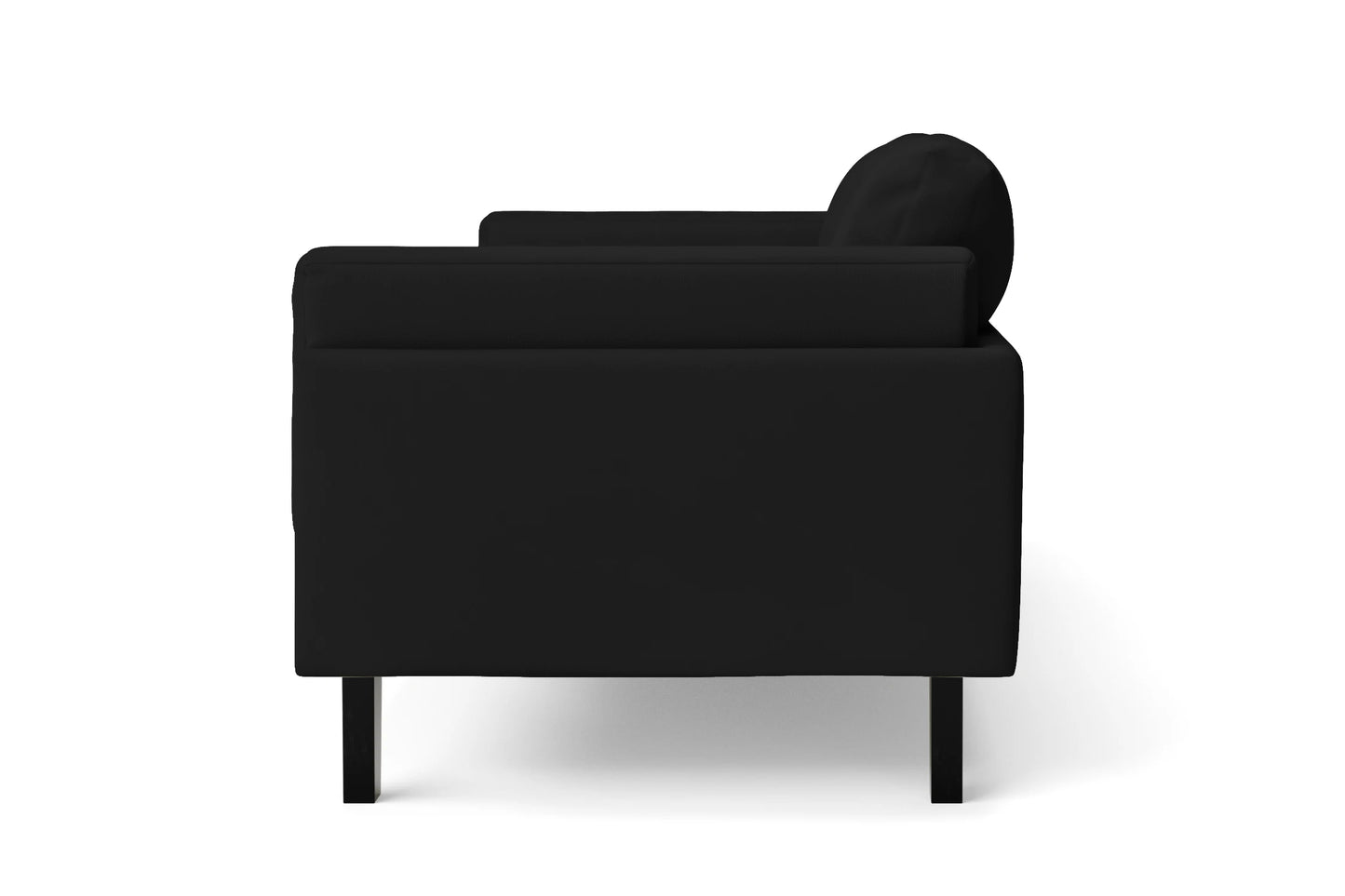 Alseno 3 Seater Sofa Black Leather