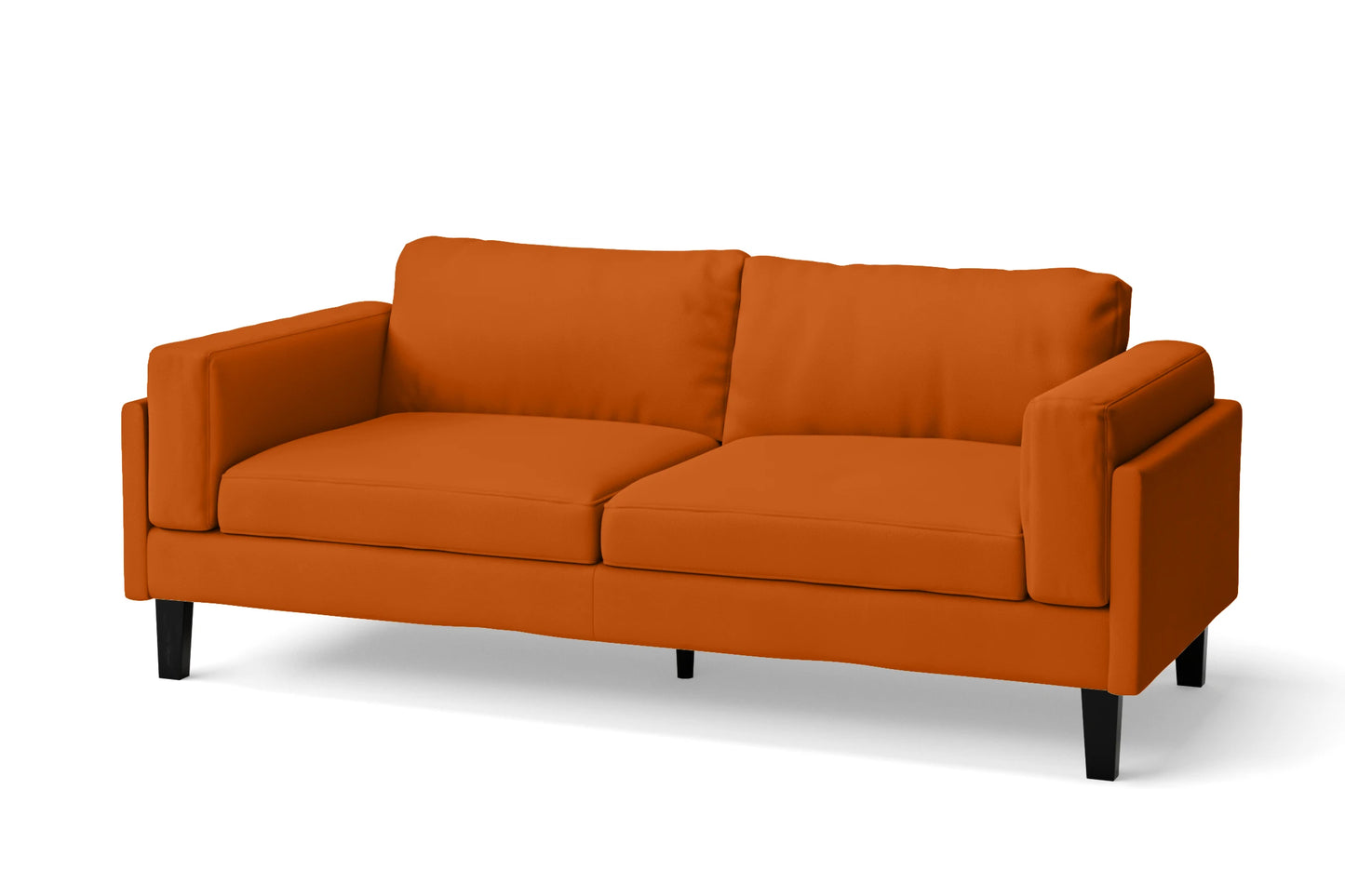 Alseno 3 Seater Sofa Orange Leather