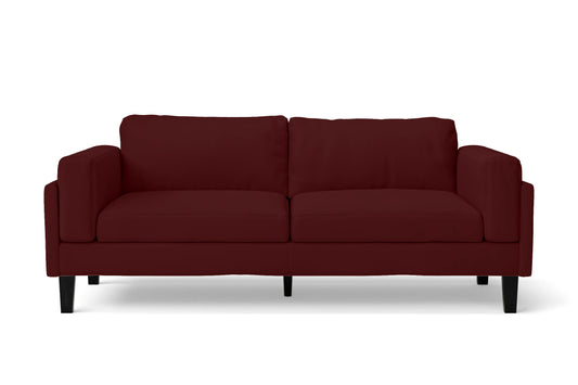 Alseno 3 Seater Sofa Red Leather