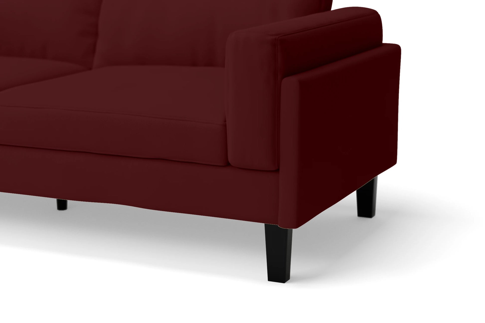 Alseno 3 Seater Sofa Red Leather