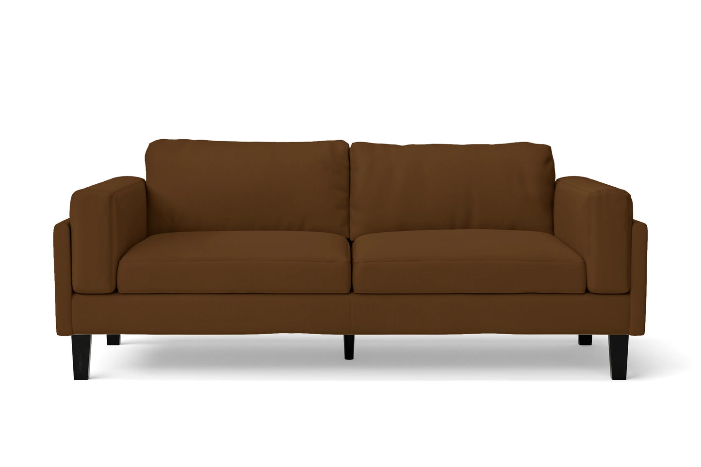 Alseno 3 Seater Sofa Walnut Brown Leather