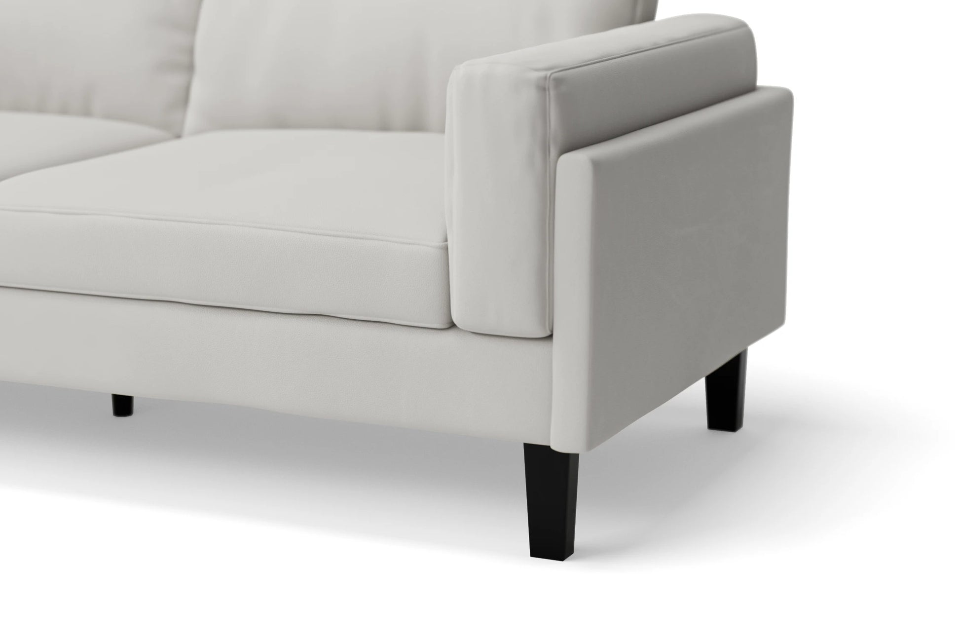 Alseno 3 Seater Sofa White Leather