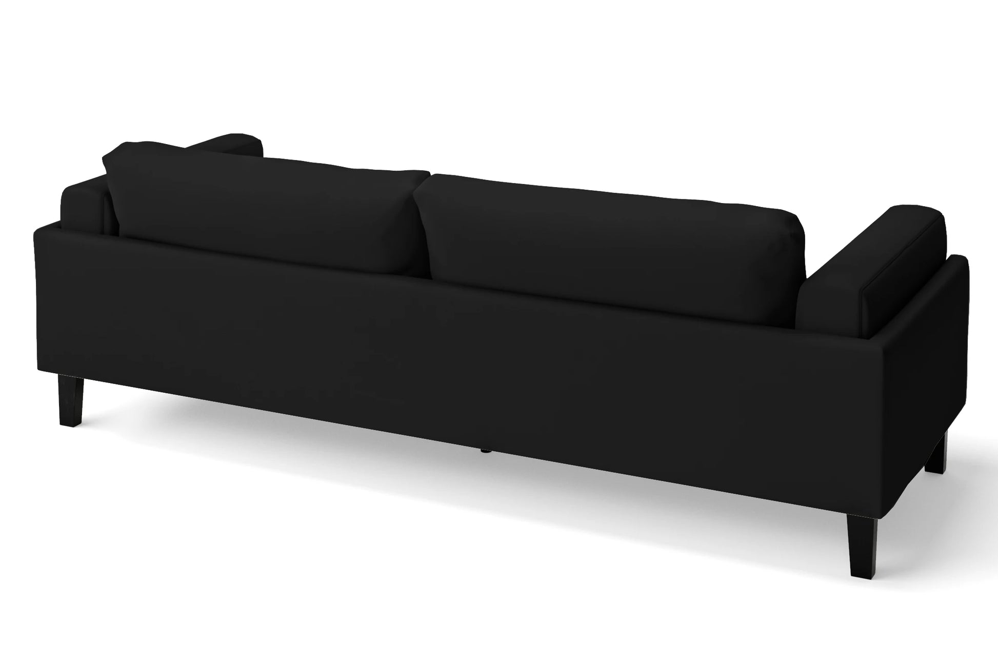 Alseno 4 Seater Sofa Black Leather