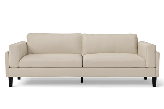 Alseno 4 Seater Sofa Cream Leather