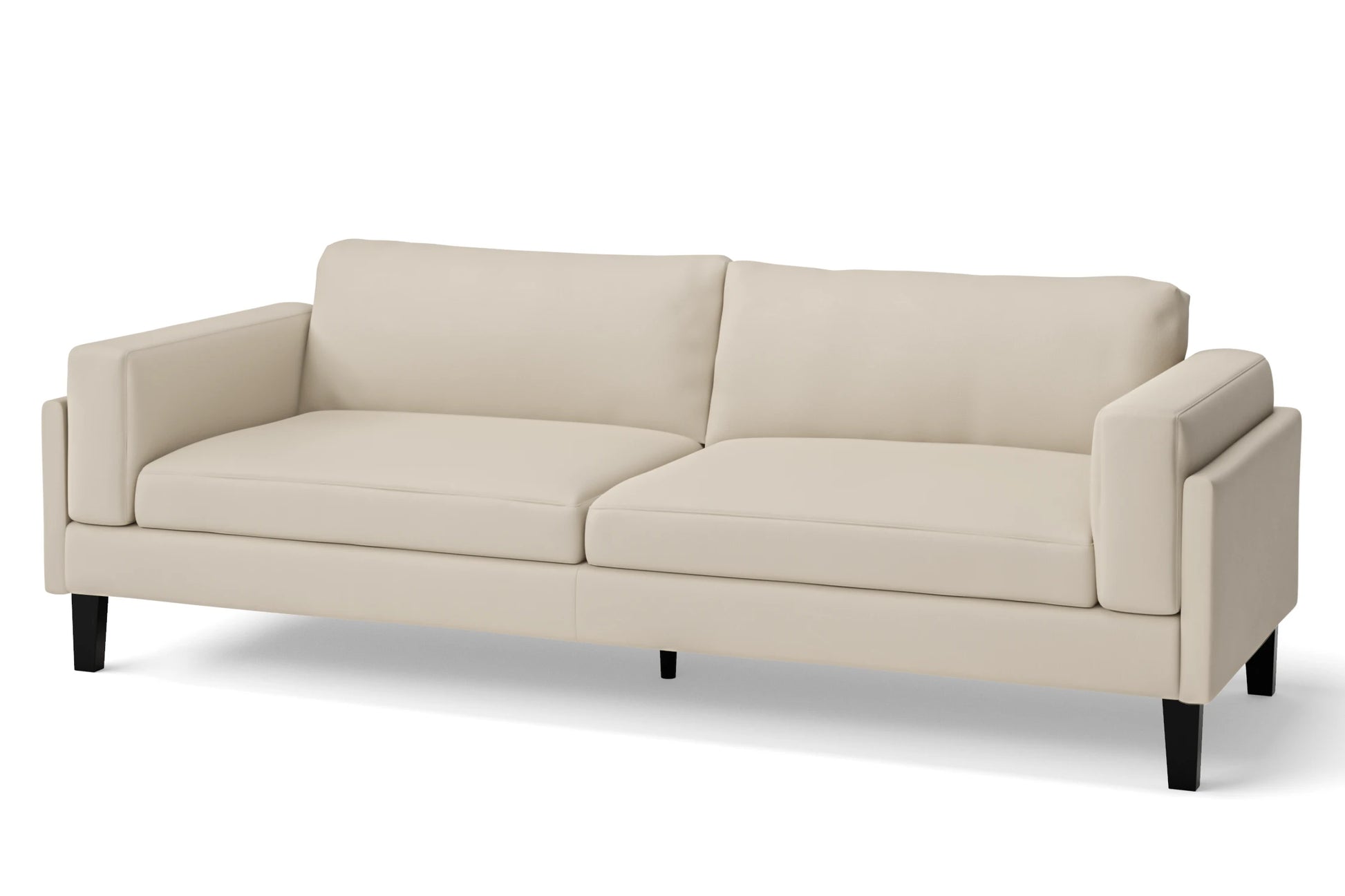 Alseno 4 Seater Sofa Cream Leather