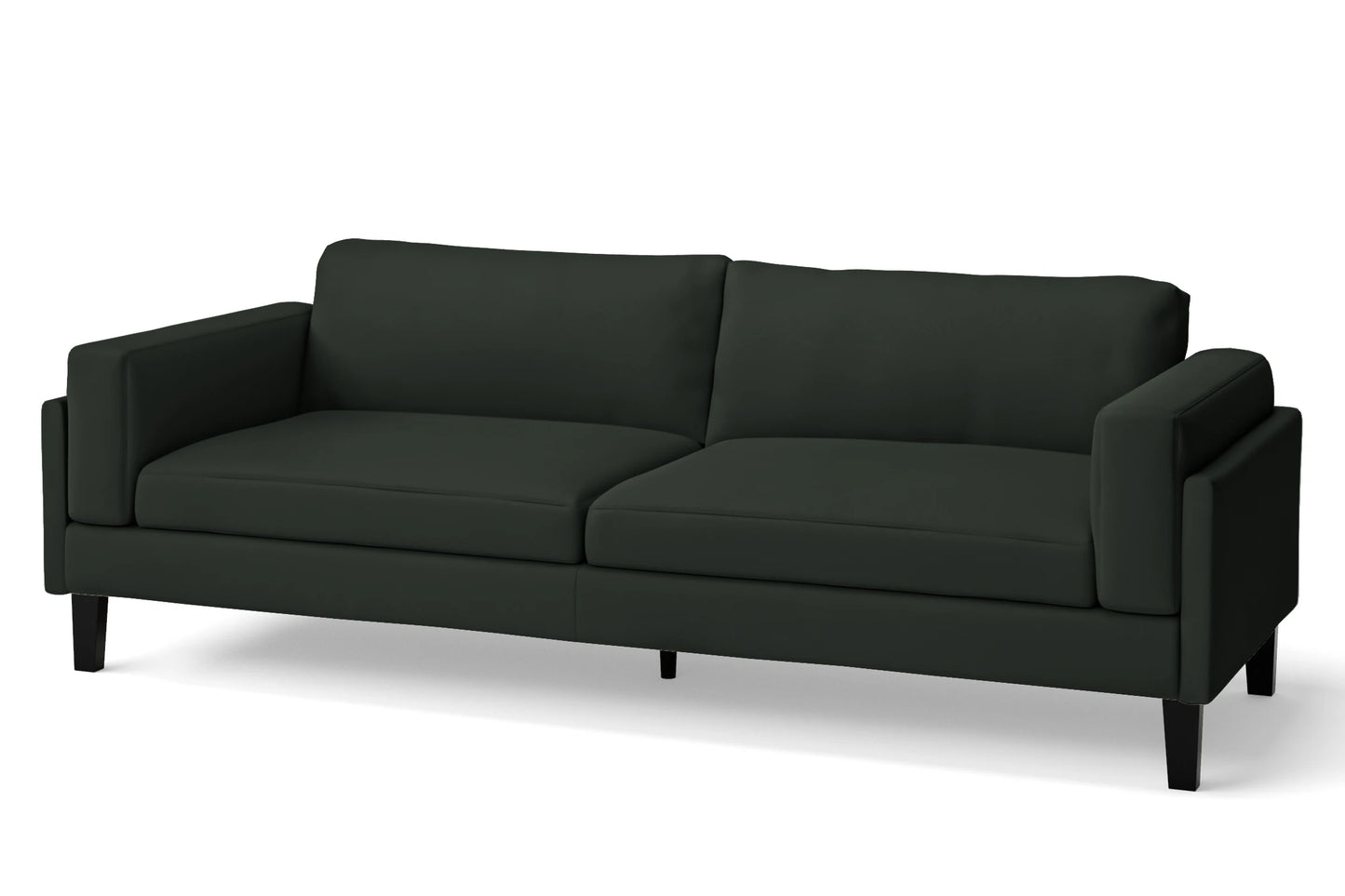 Alseno 4 Seater Sofa Green Leather